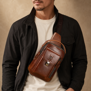 Brusttasche Herren Leder